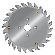 125mm Dia, Carbide Tipped, Cutting & Grooving Saw Blade, 5mm Kerf, ATB