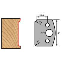Corner Round Profile Knife, 4mm Thickness, 40mm Length