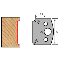 Corner Round Profile Knife, 4mm Thickness, 40mm Length