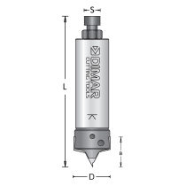 31.5mm Dia, Carbide Inserts, Multi-Face Profile Router Cutter, 2 Flutes, 60° Angle, 20mm Shank, 89mm Length