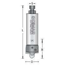 31.5mm Dia, Carbide Inserts, Multi-Face Profile Router Cutter, 2 Flutes, 6.3mm Radius, 20mm Shank, 89mm Length