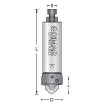 31.5mm Dia, Carbide Inserts, Multi-Face Profile Router Cutter, 2 Flutes, 4mm Radius, 20mm Shank, 89mm Length