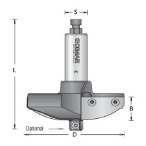 112mm Dia, Carbide Inserts, Multi-Profile Raised Panel Router Cutter, 2 Flutes, 20mm Shank, 110mm Length