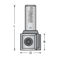 18mm Dia, Carbide Inserts, Trimmer Bit, 2 Flutes, 8mm Shank, 31.8mm Length