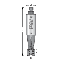 20mm Dia, Carbide Inserts, Straight Up & Down Shear Router Cutter, 20mm Shank, 110mm Length