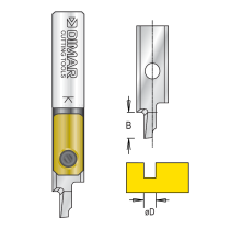 6.35mm Dia, Solid Carbide Insert, Straight, 7mm Cutting Length